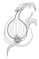 onion tattoo design idea