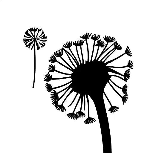 Dandelion wish with the words "kindness is not weakness" tattoo design idea