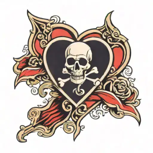spade pirate tattoo ace of spades heart tattoo design idea