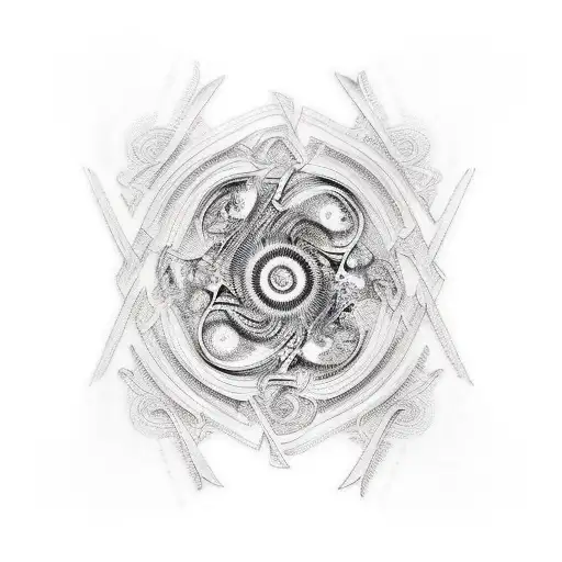 Psychological labyrinth tattoo design idea