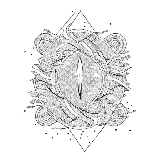 speed boat in waves tattoo design idea