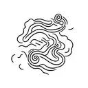 speed boat in waves tattoo design idea