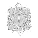 speed boat in waves tattoo design idea