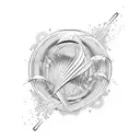 speed boat in waves tattoo design idea