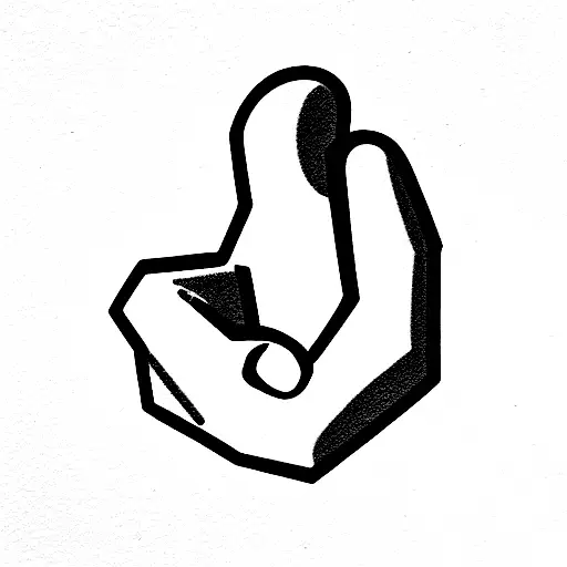 korean finger heart tattoo design idea