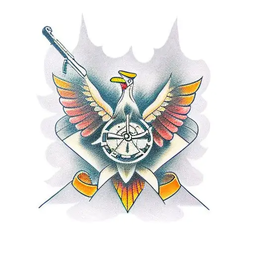 flying over the cuckoo's nest and the inscription "trust no one" tattoo design idea