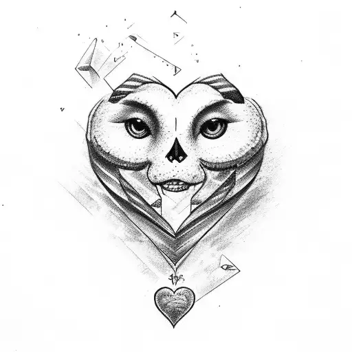 letter H and B with a heart and with number 7 tattoo design idea