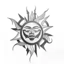 Philippine Sun upper arm tattoo design idea