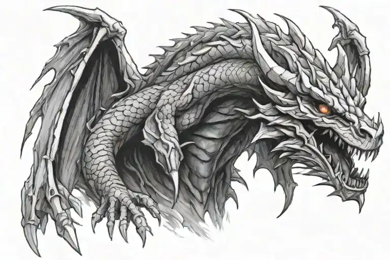 Skyrim dragon tattoo design idea
