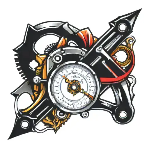 caliper tattoo design idea