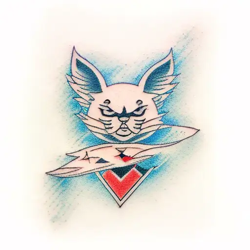 Tiny Anime Reed mark tattoo design idea