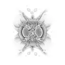 A dotwork tattoo depicting the interconnectedness of nature and psychology, with psilocybe cubensis and intricate neural tattoo design idea