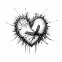 ribcage ripped open heart torn out hanging by a noose ink splatter cherry blossom dragonflies pain hatred grief sorrow tattoo design idea