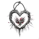 ribcage ripped open heart torn out hanging by a noose ink splatter cherry blossom dragonflies pain hatred grief sorrow tattoo design idea