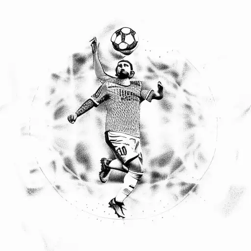 messi fotball  tattoo design idea