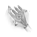 simple fatima's hand tattoo design idea