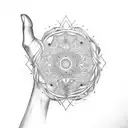 simple fatima's hand tattoo design idea