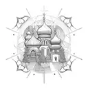 Orthodox domes tattoo design idea