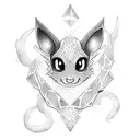 Umbreon shiny tattoo design idea