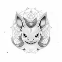 Umbreon shiny tattoo design idea