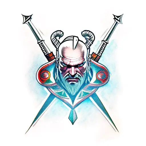 characters from games like the witcher, Gothic, Skyrim, mass effect, gta and more tattoo design idea