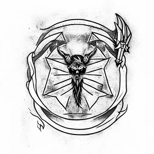 the witcher 3 tattoo design idea