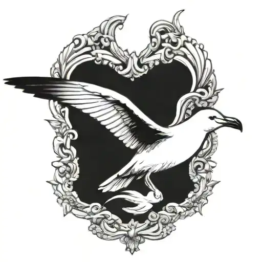 Jonathan Livingston seagull soaring tattoo design idea