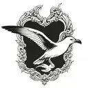 Jonathan Livingston seagull soaring tattoo design idea