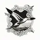 Jonathan Livingston seagull soaring tattoo design idea