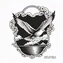 Jonathan Livingston seagull soaring tattoo design idea