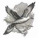 Jonathan Livingston seagull soaring   tattoo design idea