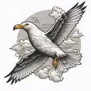 Jonathan Livingston seagull soaring   tattoo design idea