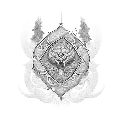 The tattoo cascades around the arm with an intricate design that represents adventure, loyalty, and power.   The centerp tattoo design idea