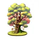 adventure time tree house tattoo design idea