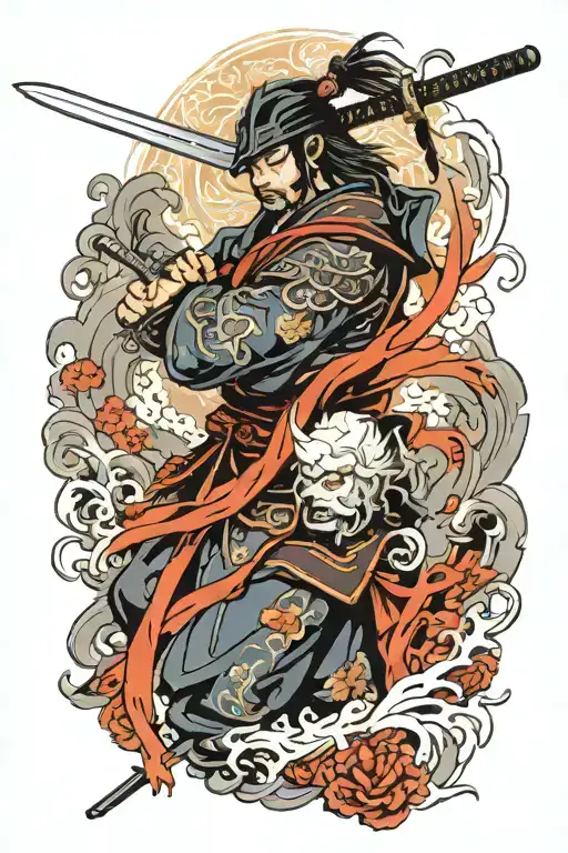 Raiden Shogun sword tattoo design idea