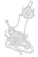 Combine iconic symbols from One Piece and Jujutsu Kaisen into a unique and intricate tattoo design tattoo design idea