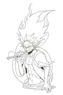 Combine iconic symbols from One Piece and Jujutsu Kaisen into a unique and intricate tattoo design tattoo design idea