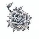 Rose tattoo design idea
