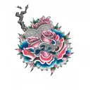 Rose tattoo design idea
