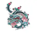 Rose tattoo design idea