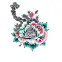 Rose tattoo design idea