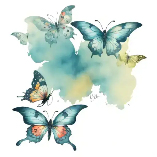 tim Burton inspired butterflies forming protectors  tattoo design idea