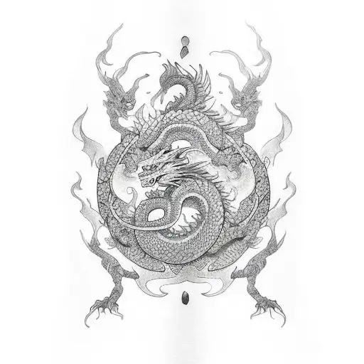 Dragon Turtle tattoo design idea