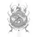 Dragon Turtle tattoo design idea