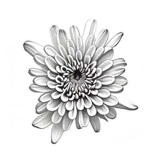 Chrysanthemum tattoo design idea