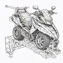 Bench press with 220 kilo, a yamaha snowmobile in the background and a young girl with helmet tattoo design idea