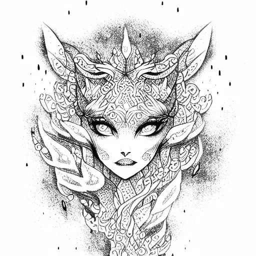 A magical creature tattoo design idea