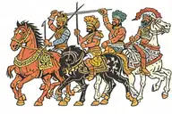 rajput warriors tattoo design idea