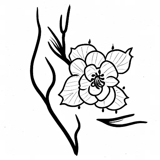 plum blossom tattoo design idea