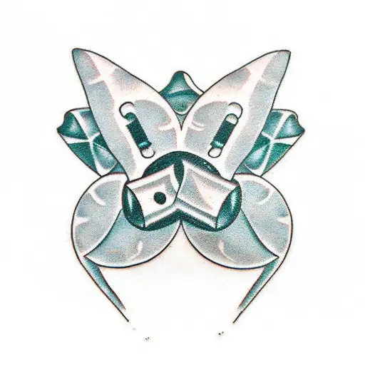 rabbits foot, heads up penny, four leaf clover, dice tattoo design idea